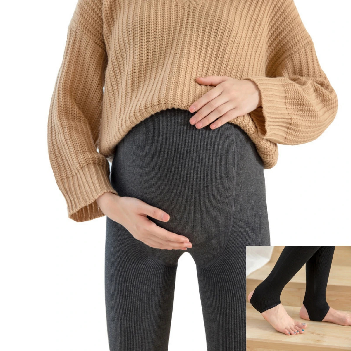 Winter Velvet Maternity Leggings