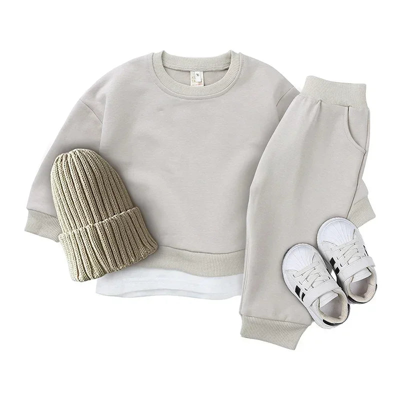 Pullover Sweatshirt and Pant Set