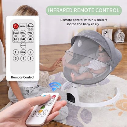 Electric Baby Swing with Bluetooth Remote Control