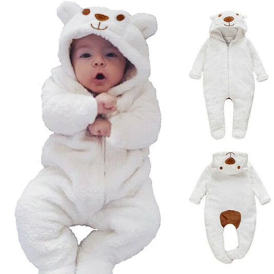 Newborn Bear Hooded Romper